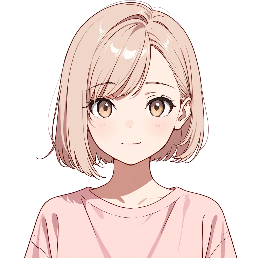 流した前髪の女性サンプル
