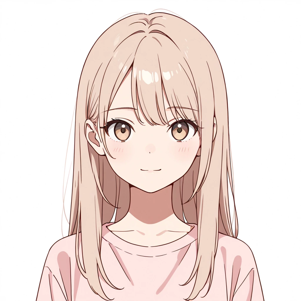 ストレートヘアの女性サンプル