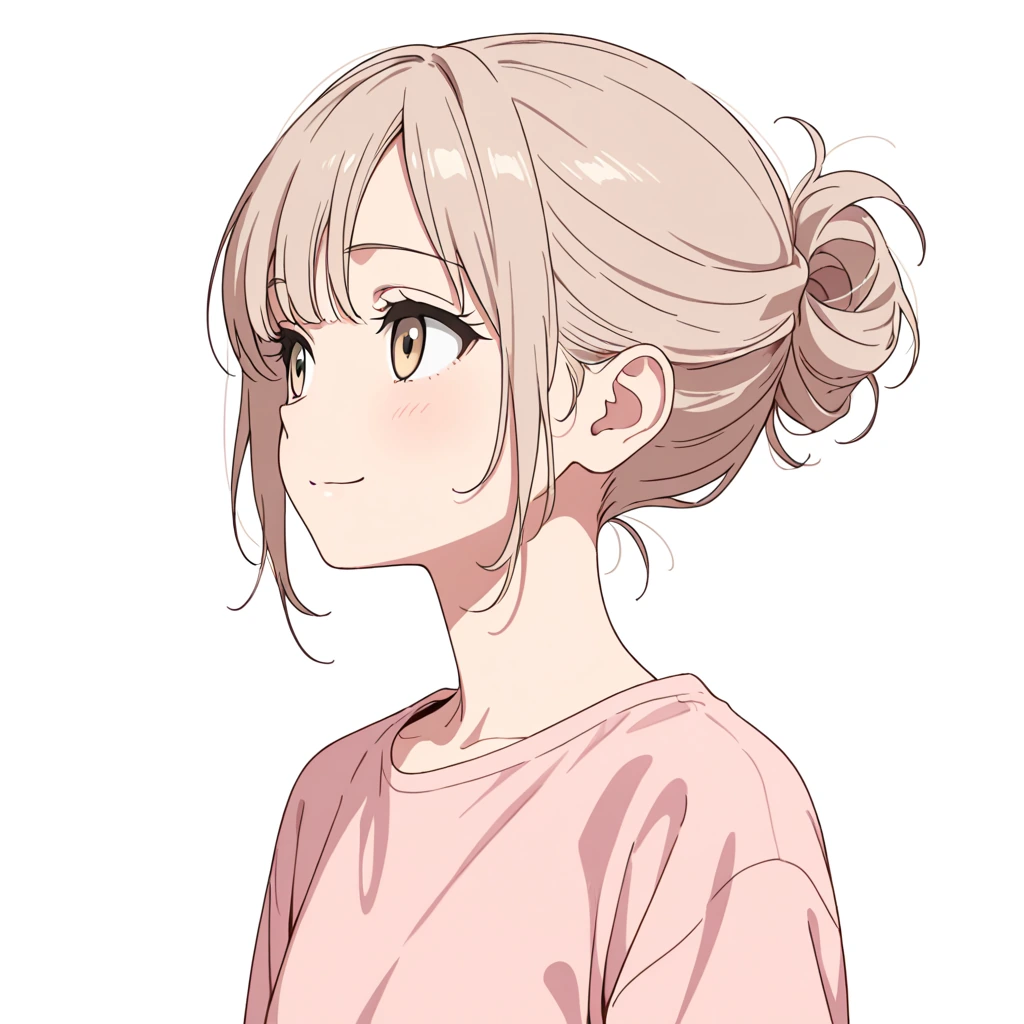 アップヘアの女性サンプル