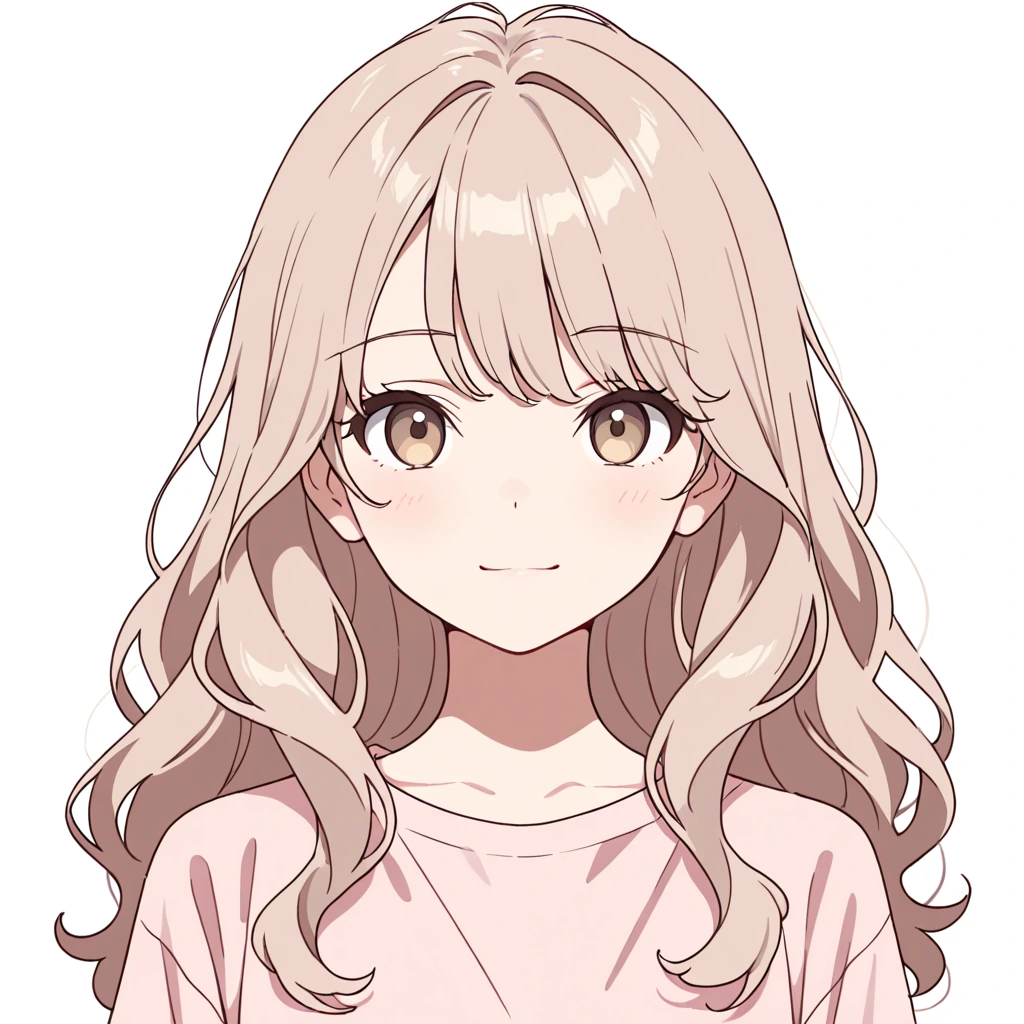 ウェーブヘアの女性サンプル