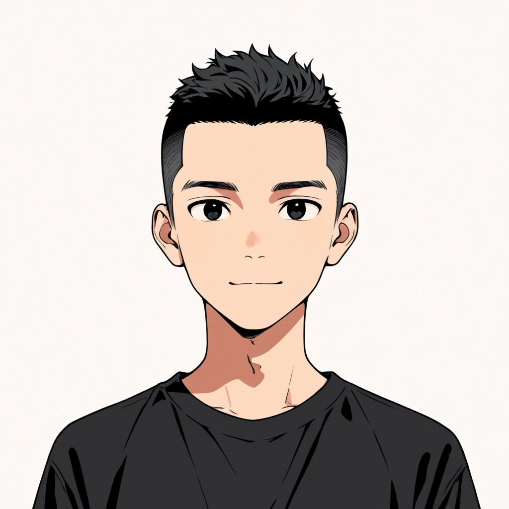 クルーカットの男性サンプル