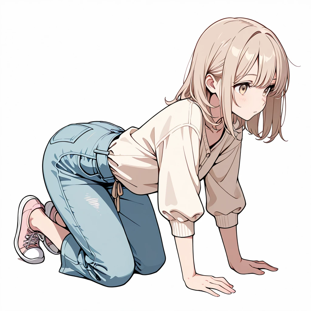四つん這いの女性サンプル