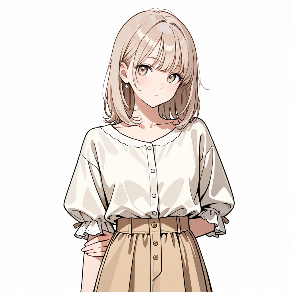 片腕を背中側への女性サンプル