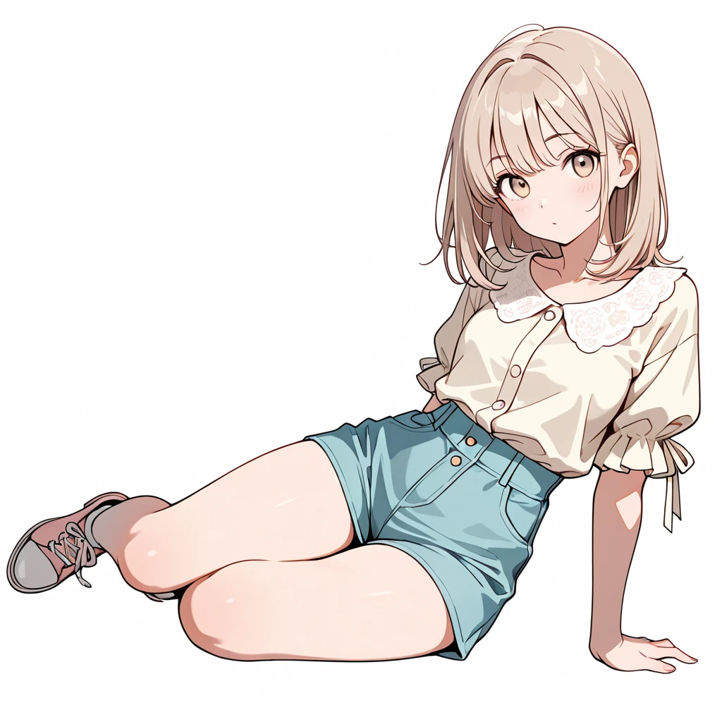 腕で支えるの女性サンプル