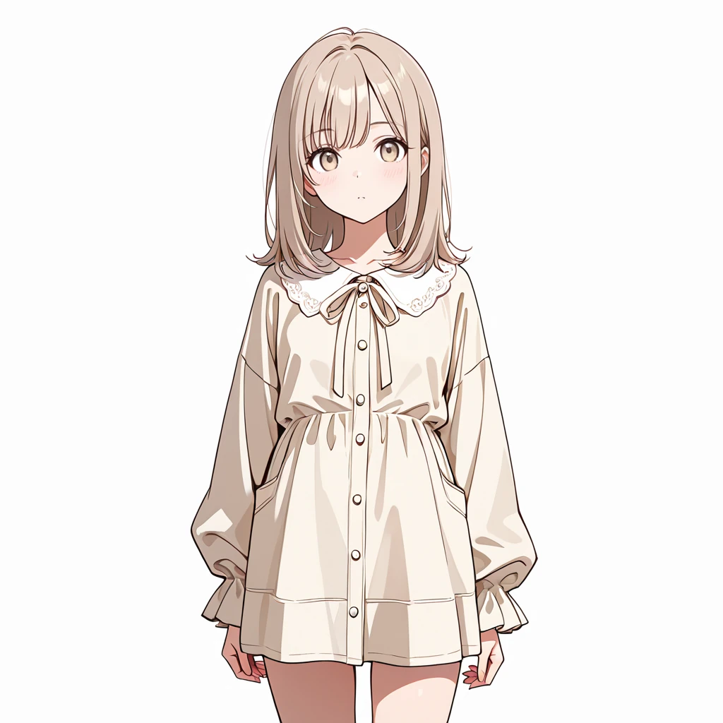 両腕を体の横への女性サンプル
