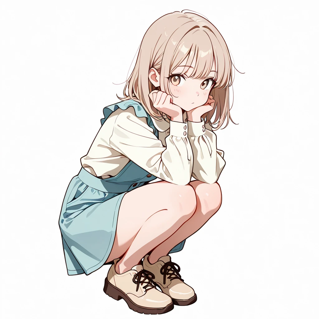 膝を曲げるの女性サンプル