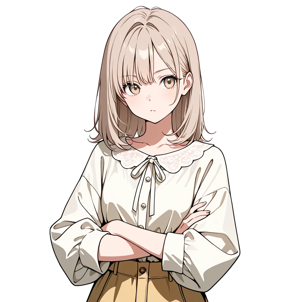 腕を組むの女性サンプル