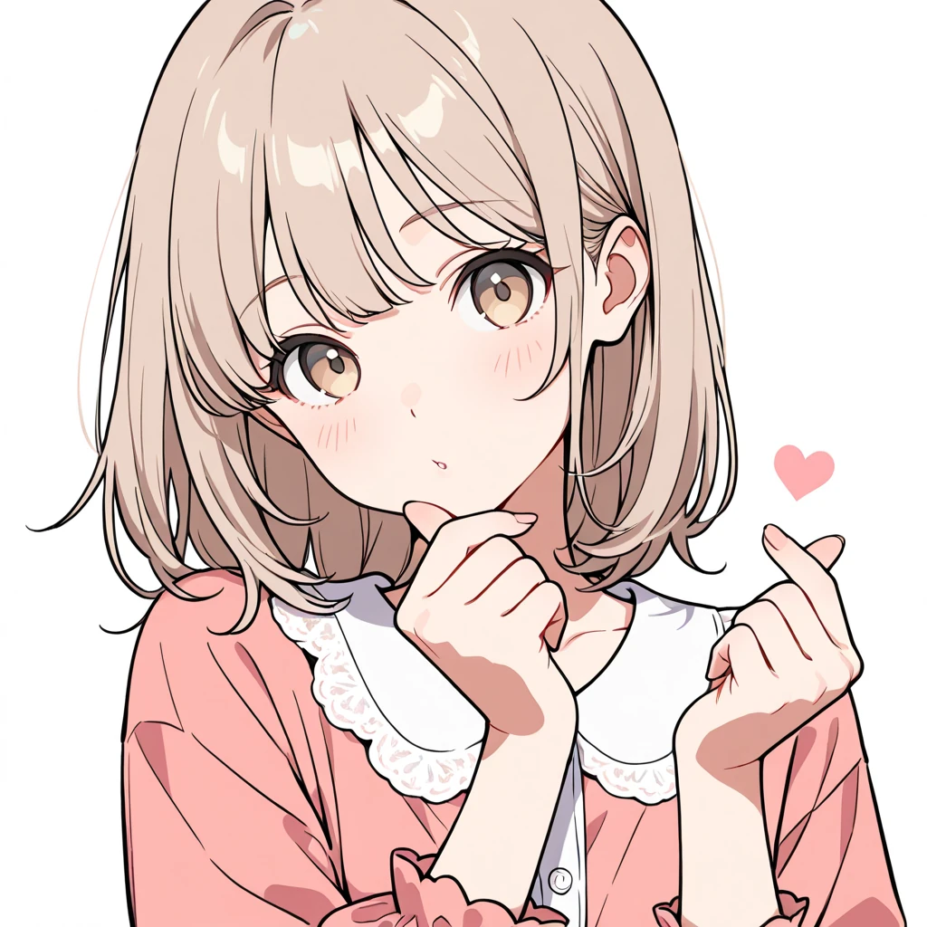 指ハートの女性サンプル