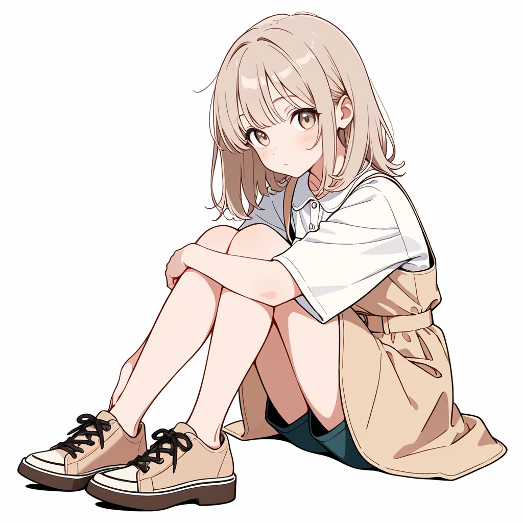 膝を立てるの女性サンプル