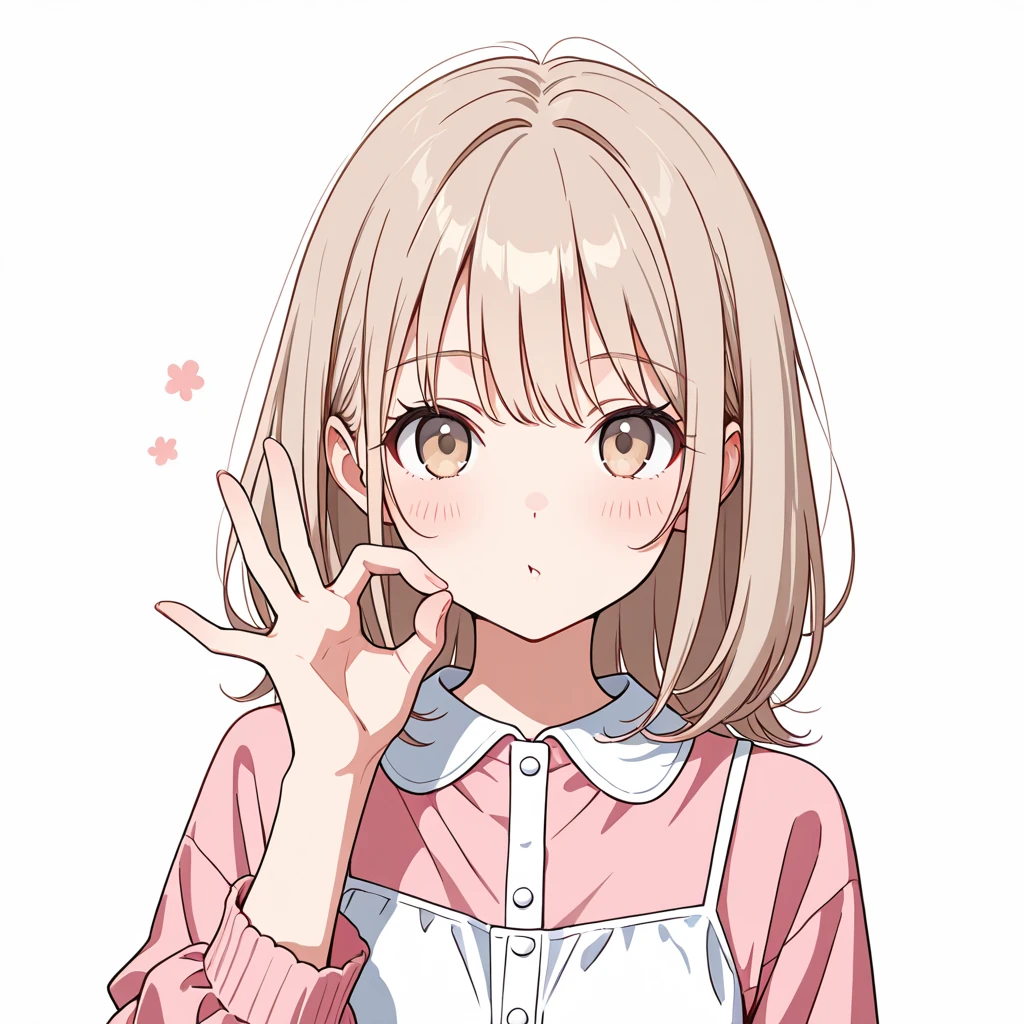 OKサインの女性サンプル
