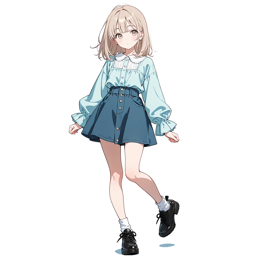 片脚を曲げるの女性サンプル