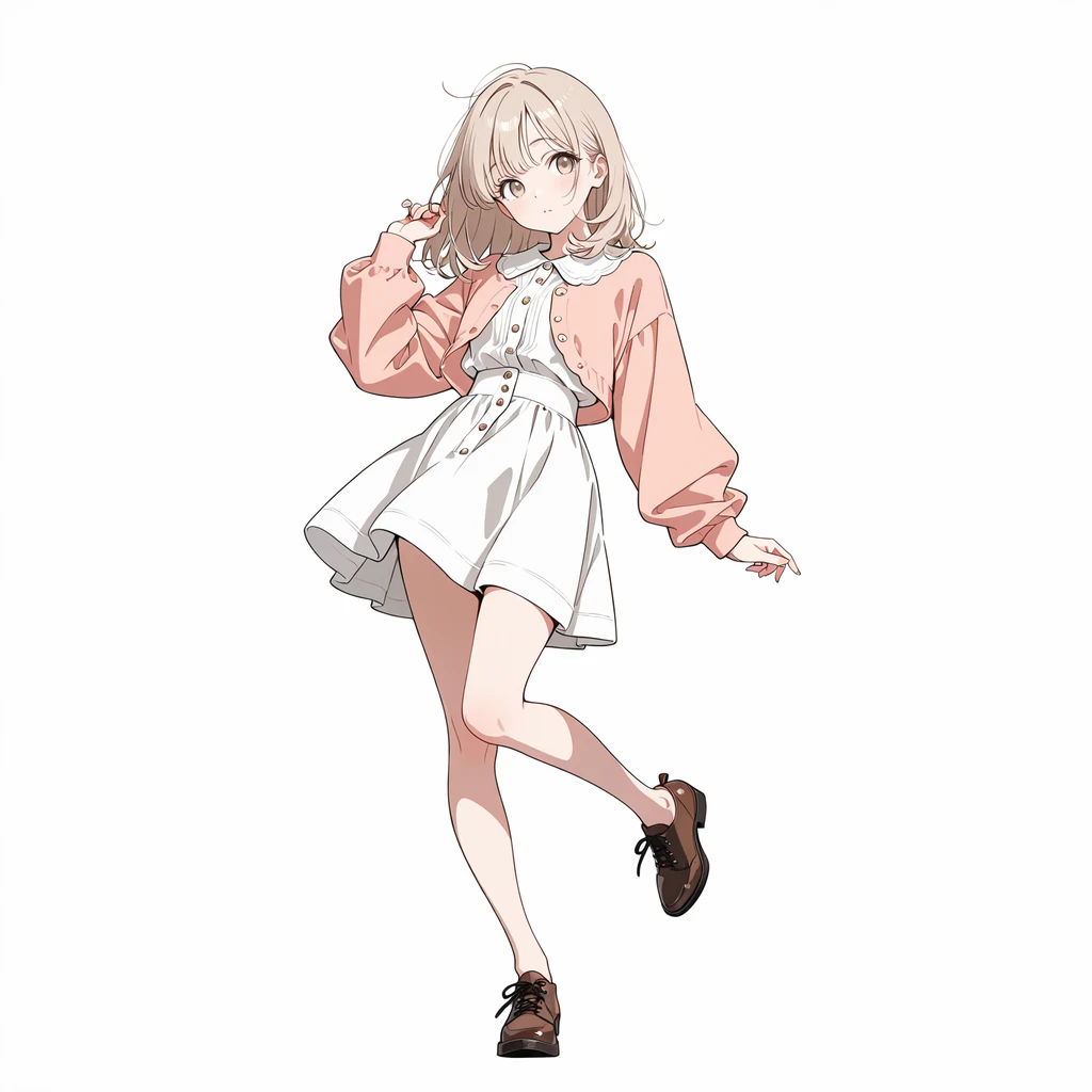 片脚を上げるの女性サンプル
