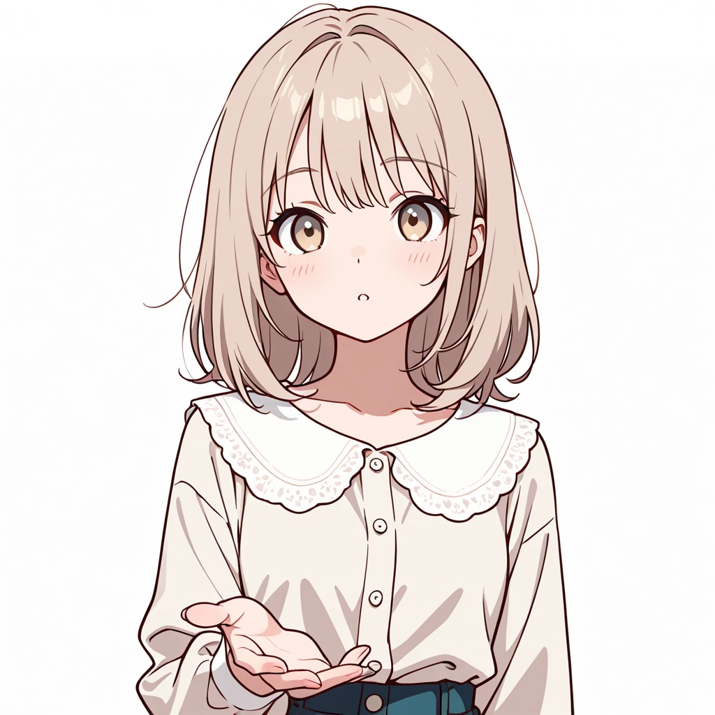 手を差し出すの女性サンプル
