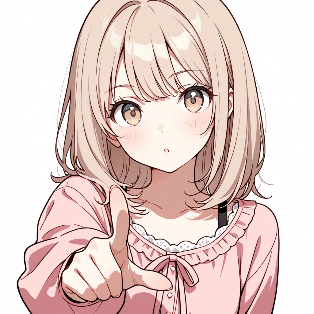 viewerを指すの女性サンプル