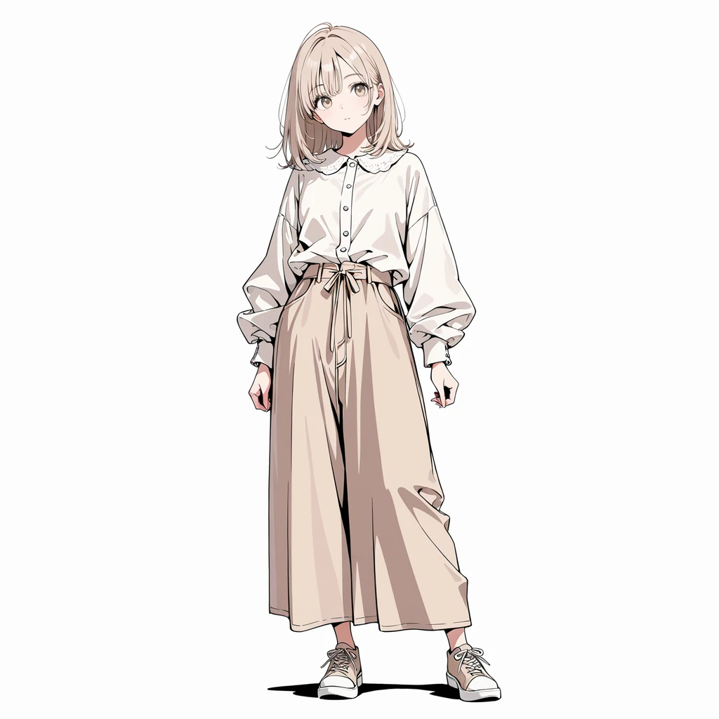 リラックス立ちの女性サンプル