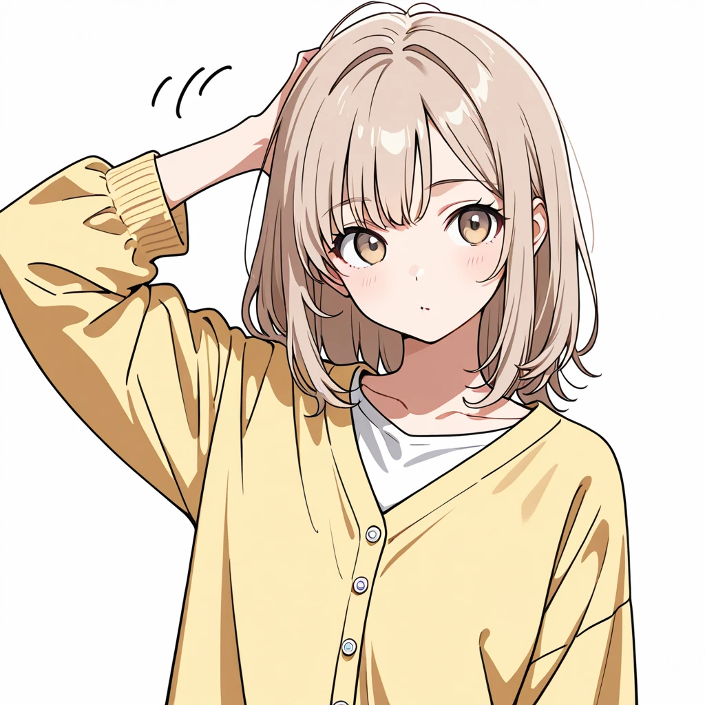 頭をかくの女性サンプル