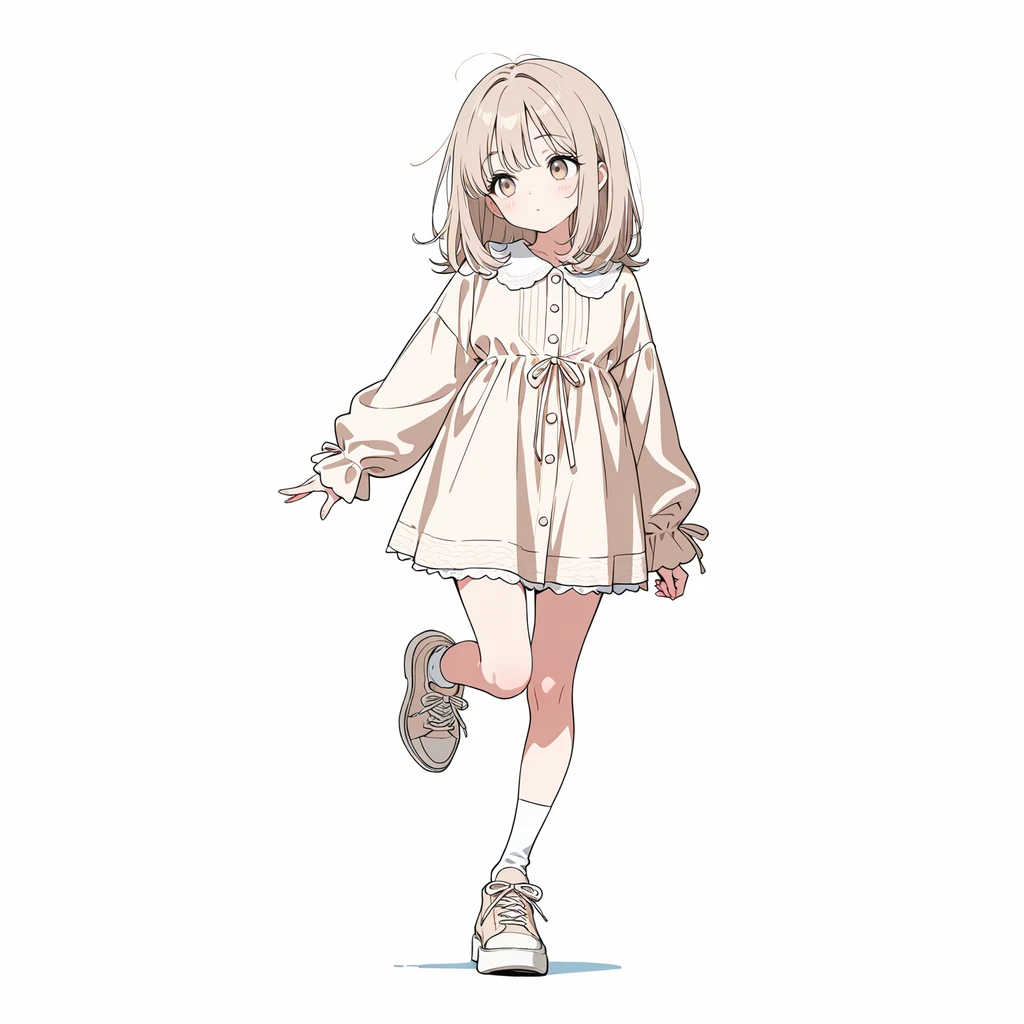 片脚立ちの女性サンプル