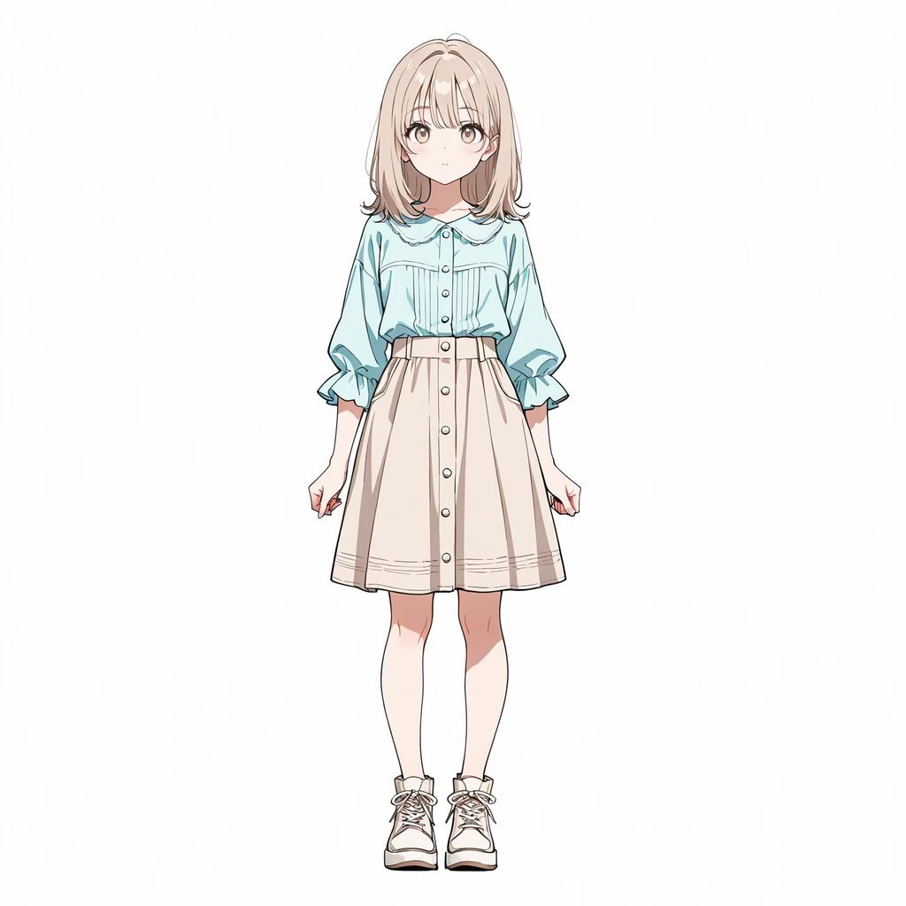 まっすぐ立つの女性サンプル