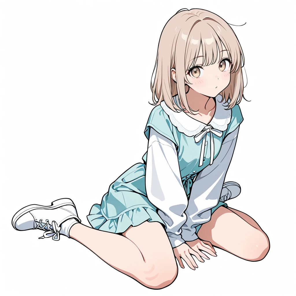 割座の女性サンプル