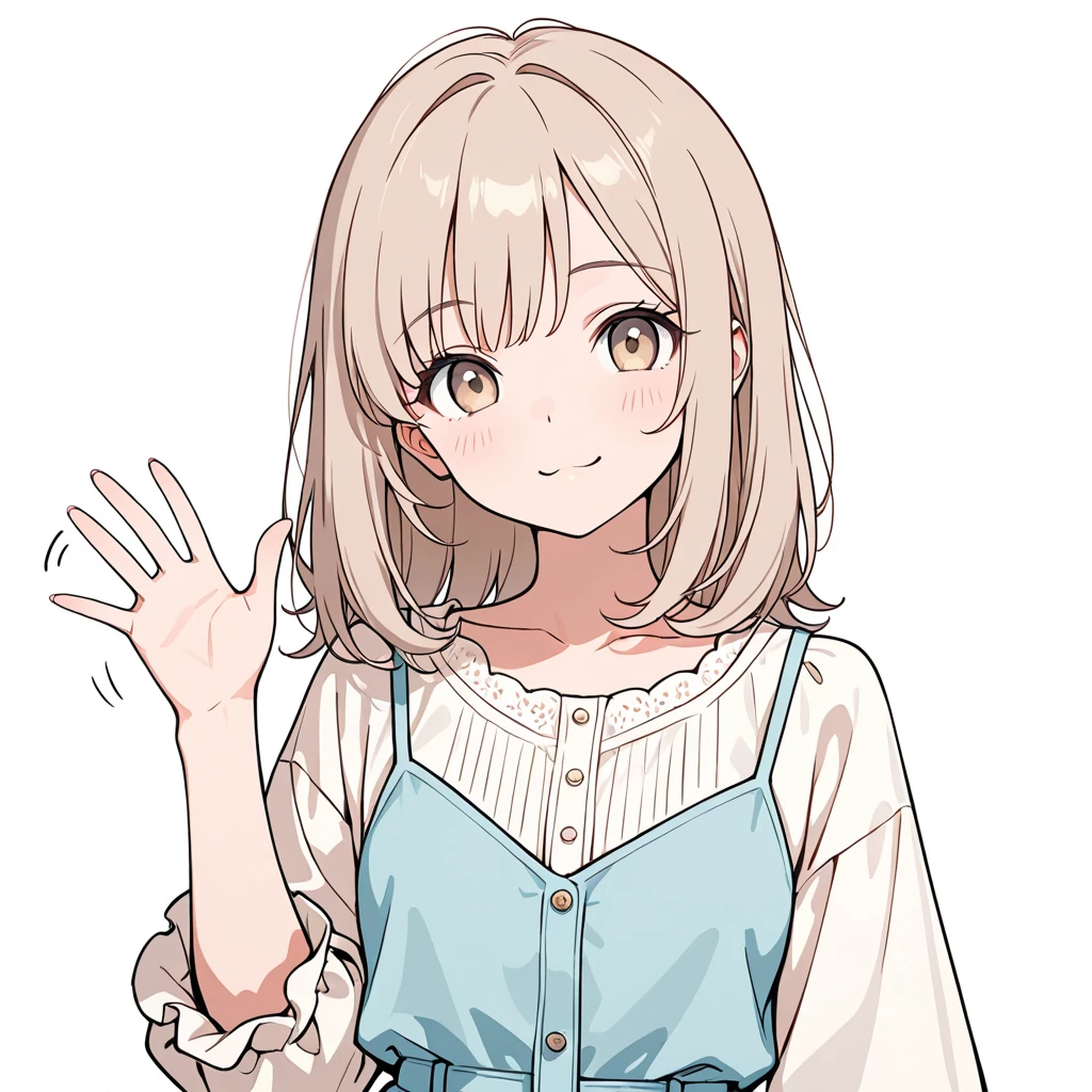 手を振るの女性サンプル